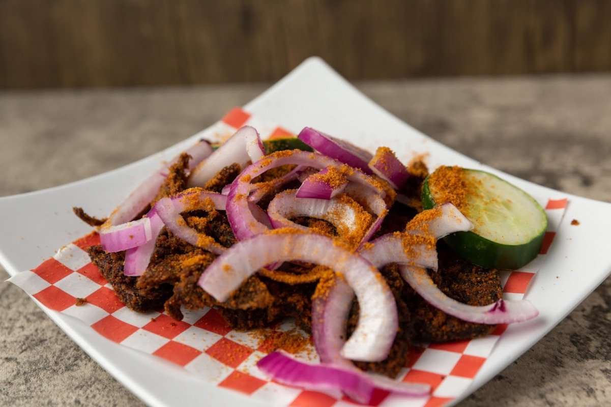 Grilled steak with special spice